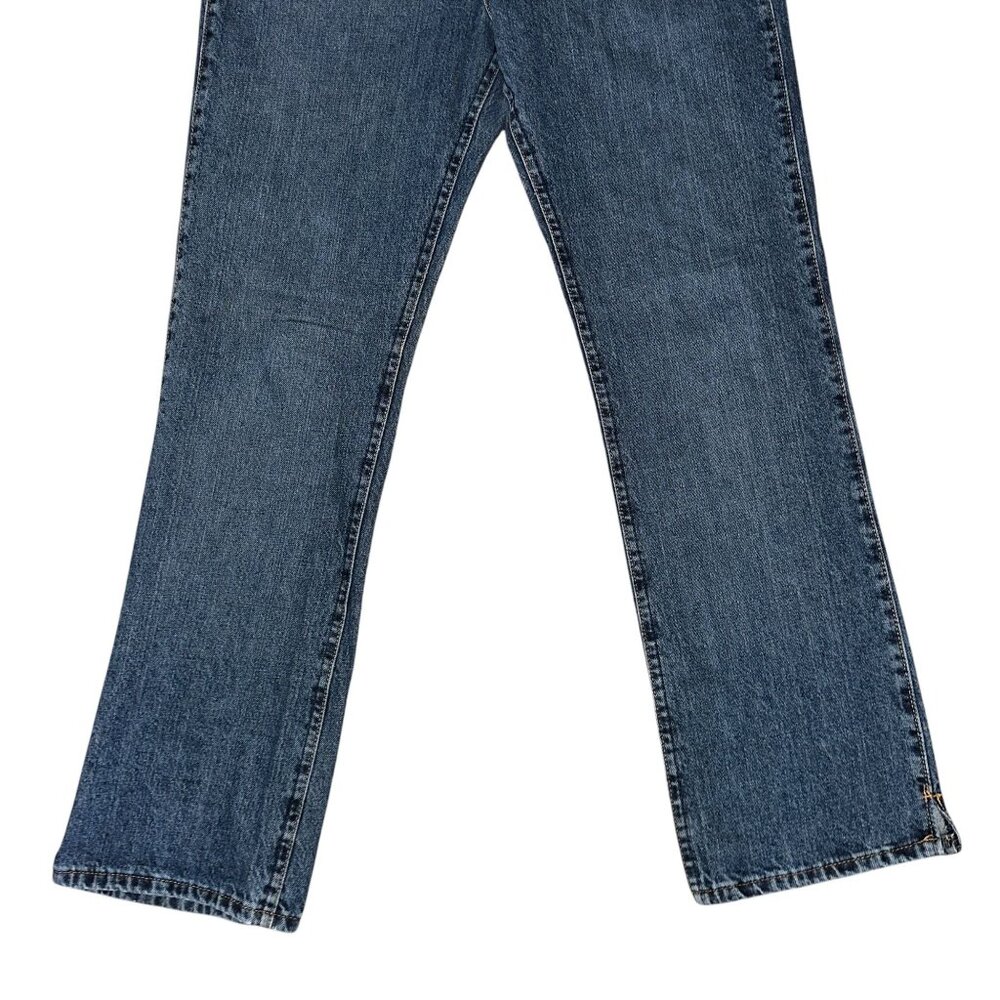 Wrangler Straight Leg Juniors Womens Jeans 11 12 32 Medium Wash Pockets Logo - Picture 4 of 8
